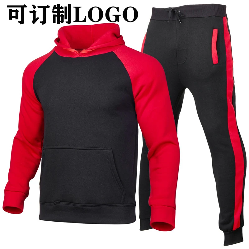 

Мужская спортивная одежда модный тренд Новинка с капюшоном с длинным рукавом цвет подходящая женская спортивная одежда тренировочные штан...