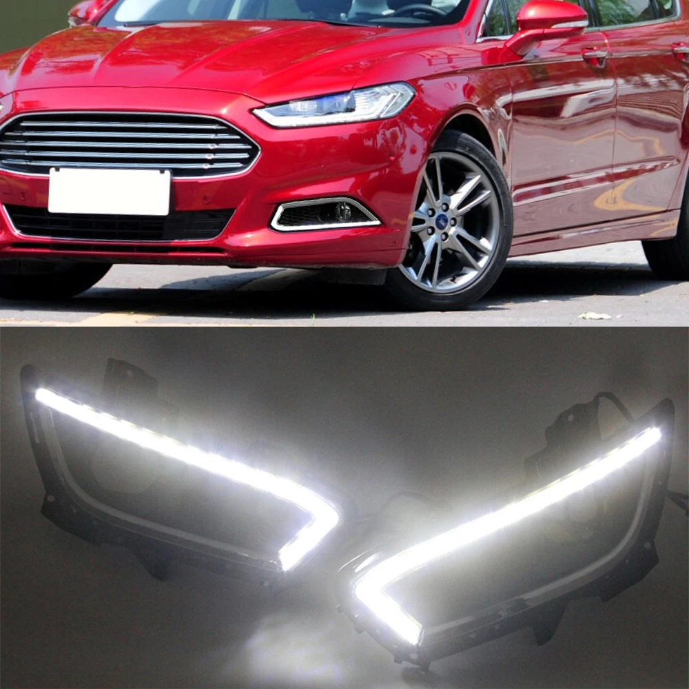 Автомобильная проблесковая 2 шт для Ford Mondeo Fusion 2013 2014 2015 2016 светодиодный DRL