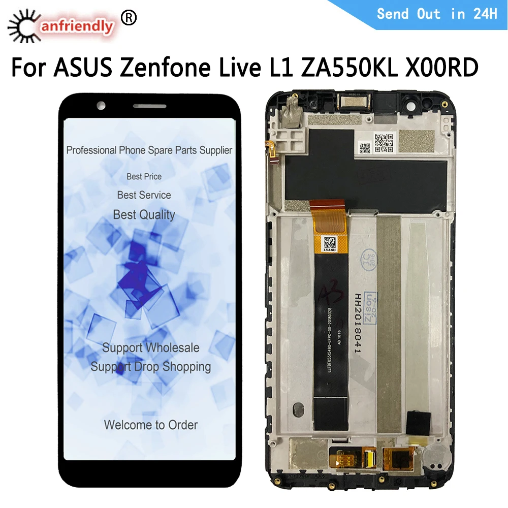

5.5" For ASUS Zenfone Live L1 ZA550KL X00RD LCD Display+Touch Screen Repair Digitizer with frame Assembly Phone Replacement LCD