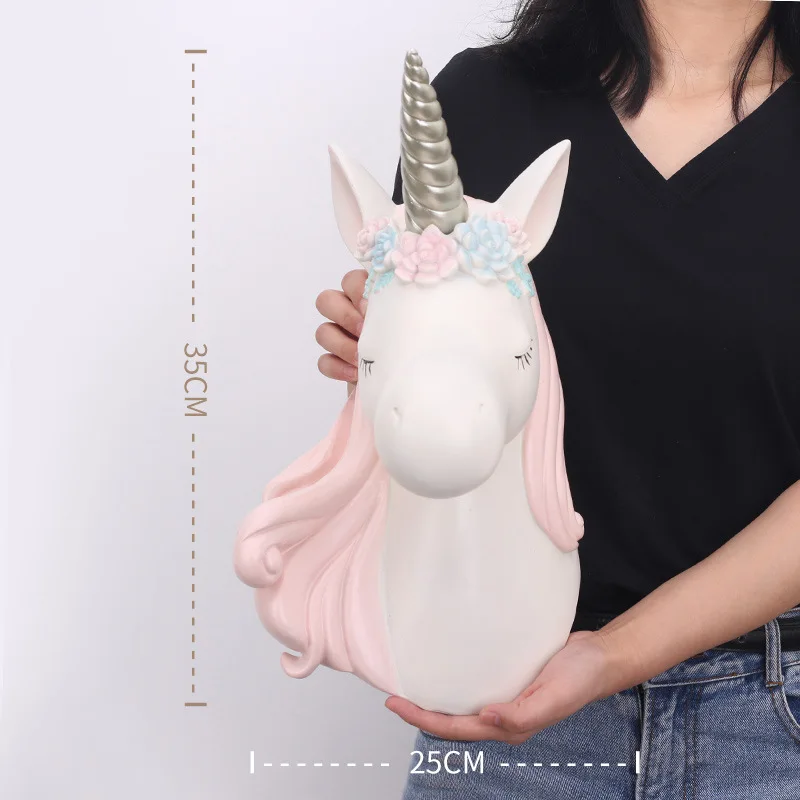 Настенная вешалка в виде единорога 35 см R1112|Наклейки на стену| |