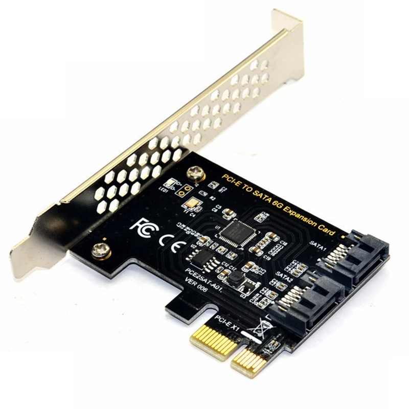 PCI Express SATA 3 плата контроллера 2 порта PCIe III 6 ГБ/сек. внутренний адаптер конвертер