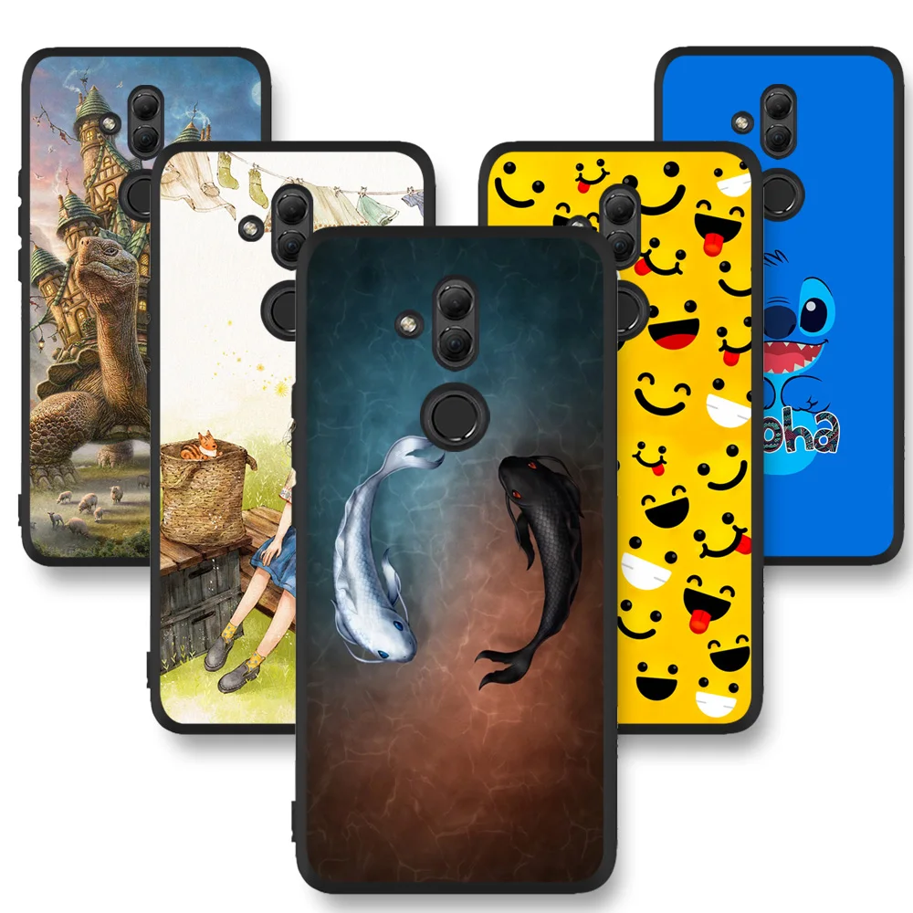 Back Phone Cover Case For Mate 20 Pro 20x X Cartoon Protective for Huawei lite Light Knockproof Fashion Capa | Мобильные телефоны и