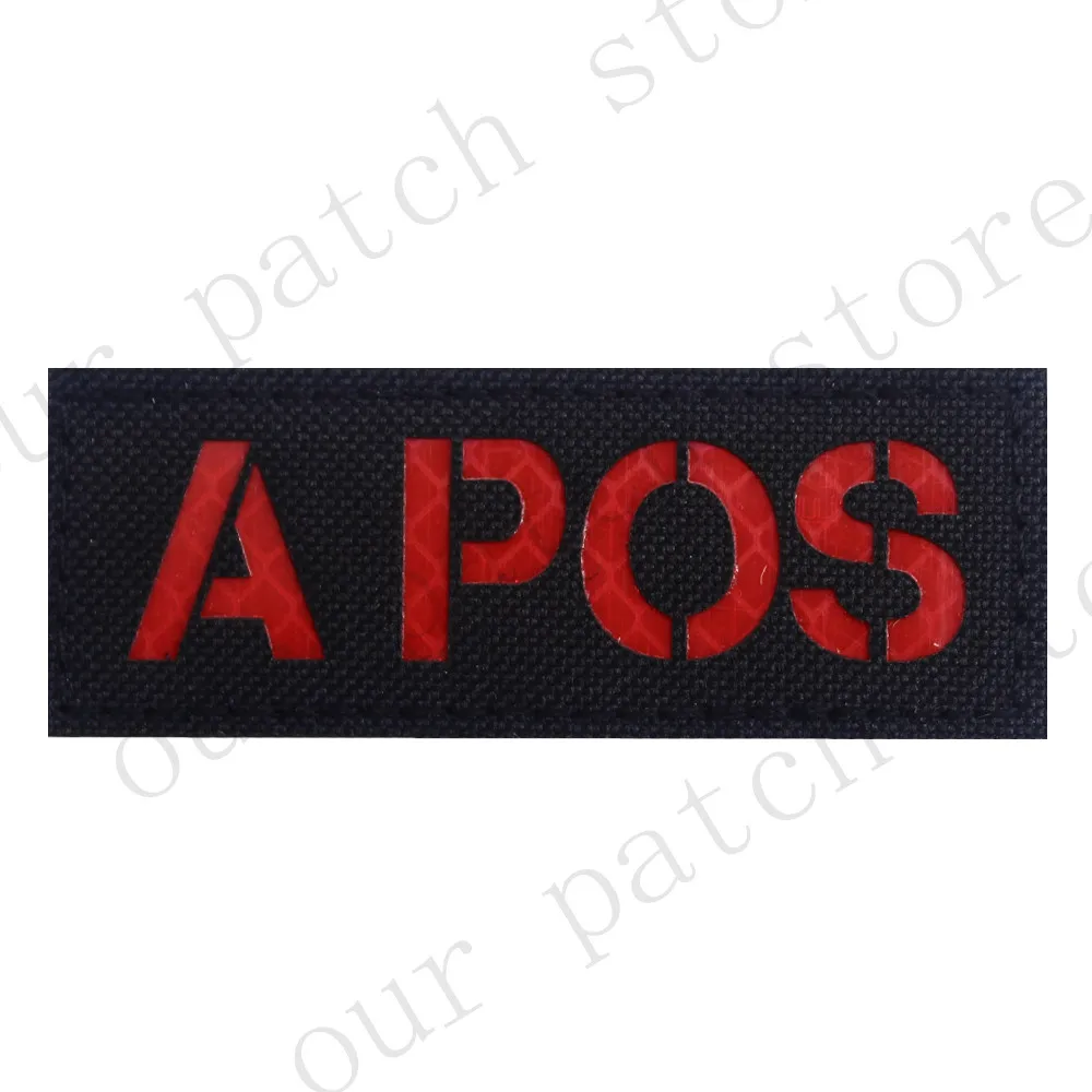Крови Тип A B O AB POS инфракрасный обратный Тактический Военный Патч сp Multicam чехол