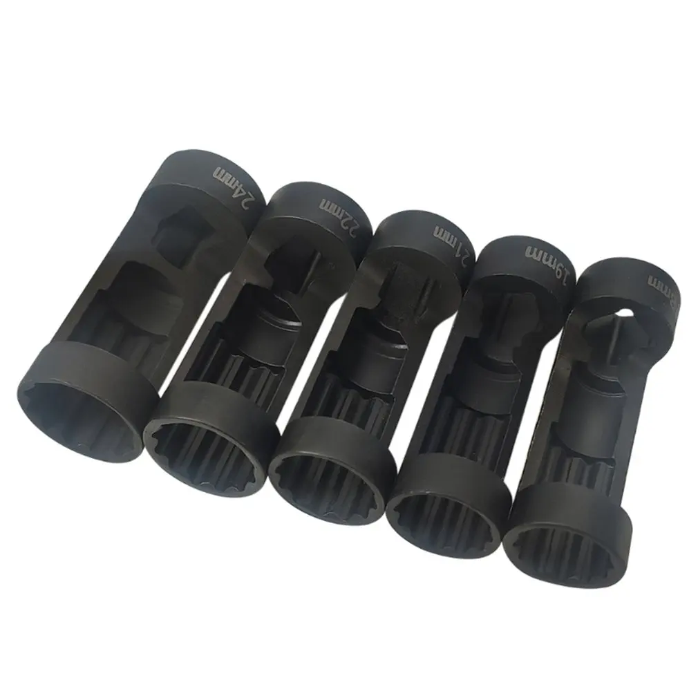 

5-piece Shock Sleeve Remover 12 Point Sockets Portable 1/2 Drive 18-24mm Good Appearance Fine Workmanship