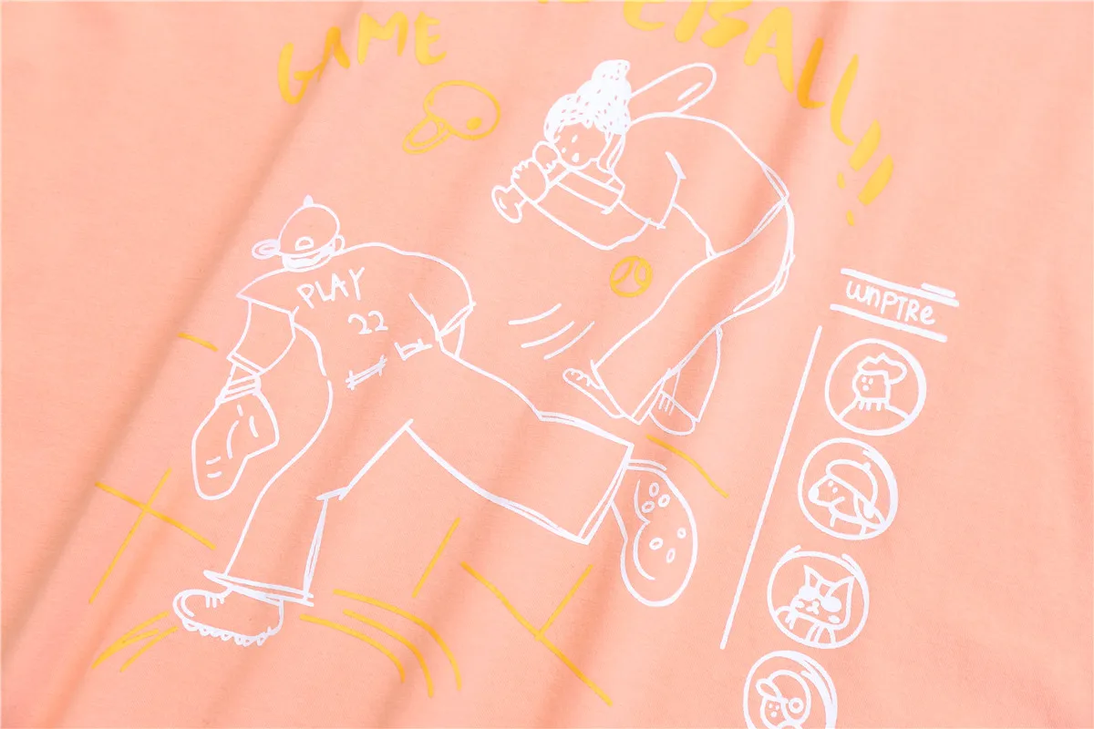 

summer Women t-shirt korean kawaii t shirt Harajuku cartoon Printed t-Shirts Casual Loose Short Sleeve y2k aesthetic cotton Tops