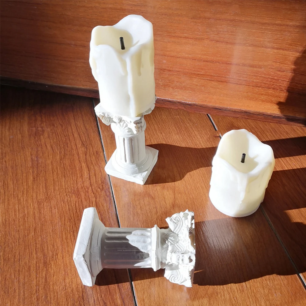 Искусственное Моделирование римские колонны мини Свеча Ночной светильник Led