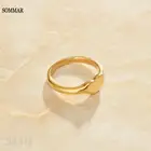 Кольцо SOMMAR женское, 18 карат, с золотым наполнителем, размер 6, 7, 8, с сердцами, 2020