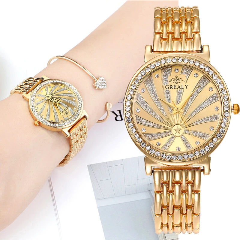 Новые чувственные Для женщин часы сплав ремешок с бриллиантами точечной