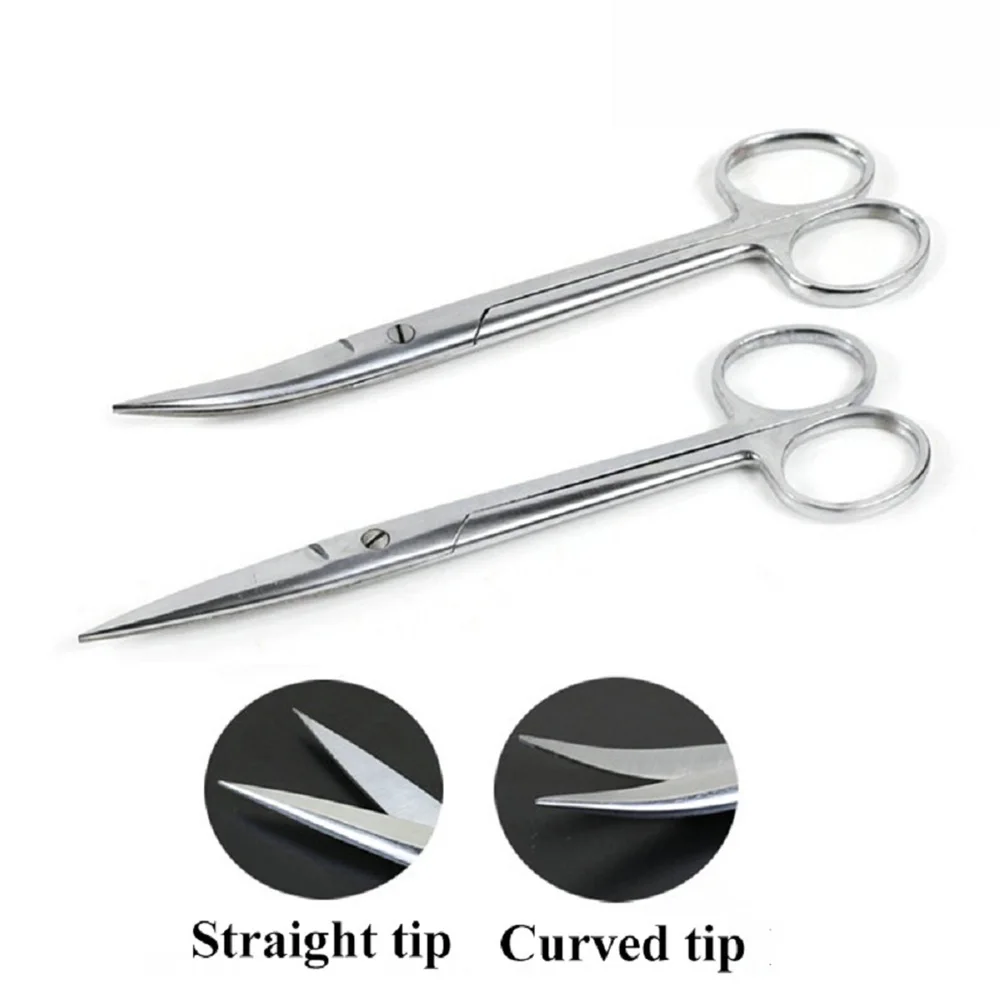 

Stainless Steel Double Eyelid Stick Beauty Eye Stick Scissors Makeup Artist Special 14cm Big Bend Cut Beauty Makeup Durable Tool
