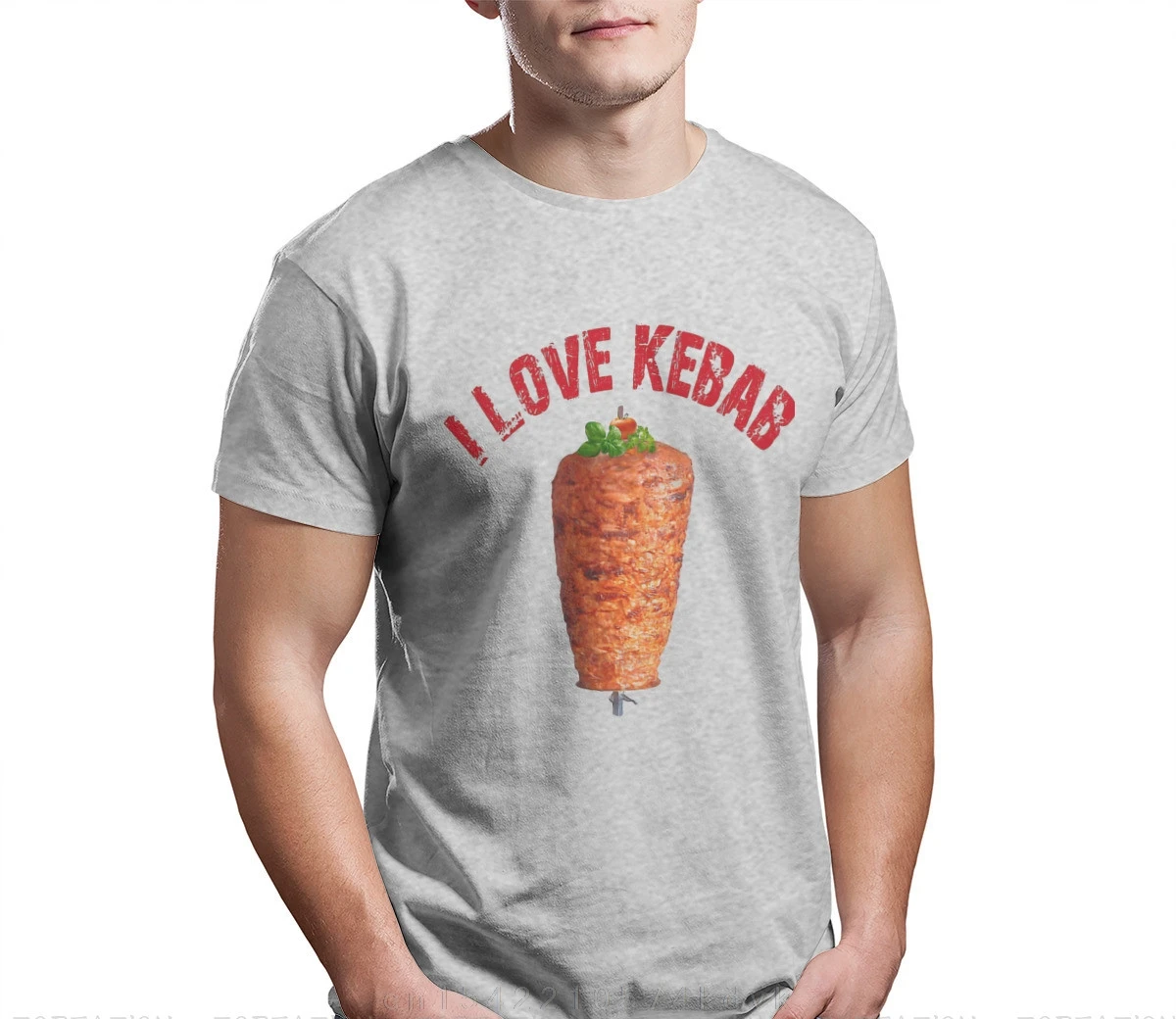 Футболка I Love для мужчин футболка с принтом кебаба мяса тарелок гироскоп стильная