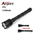 Мощный светодиодный светильник онарь Anjoet 18650 3 * Cree XML T6 для самообороны, военный тактический светильник онарь для кемпинга, охотничий фонарь, 6000 люмен