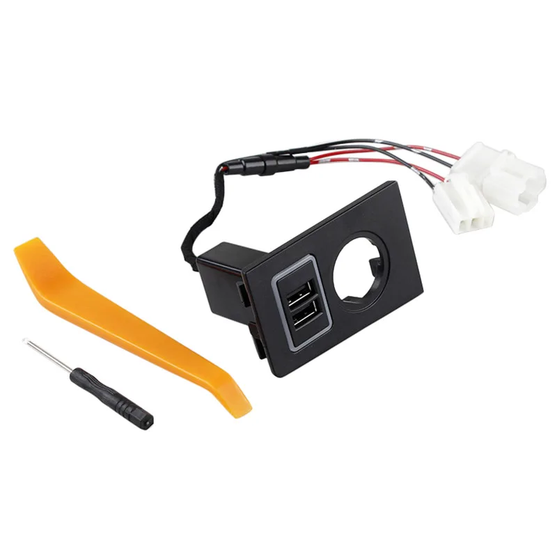 

Car Charger Dual USB Ports Phone Quick Charge DVR Adapter Plug & Play Cable for Skoda Kodiaq 2017-2020