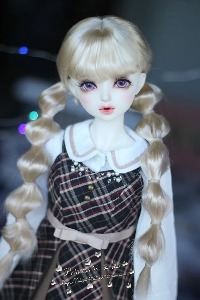 1/3 1/4 1/6 Bjd SD кукла парик высокой температуры провод коричневый модный прямой BJD