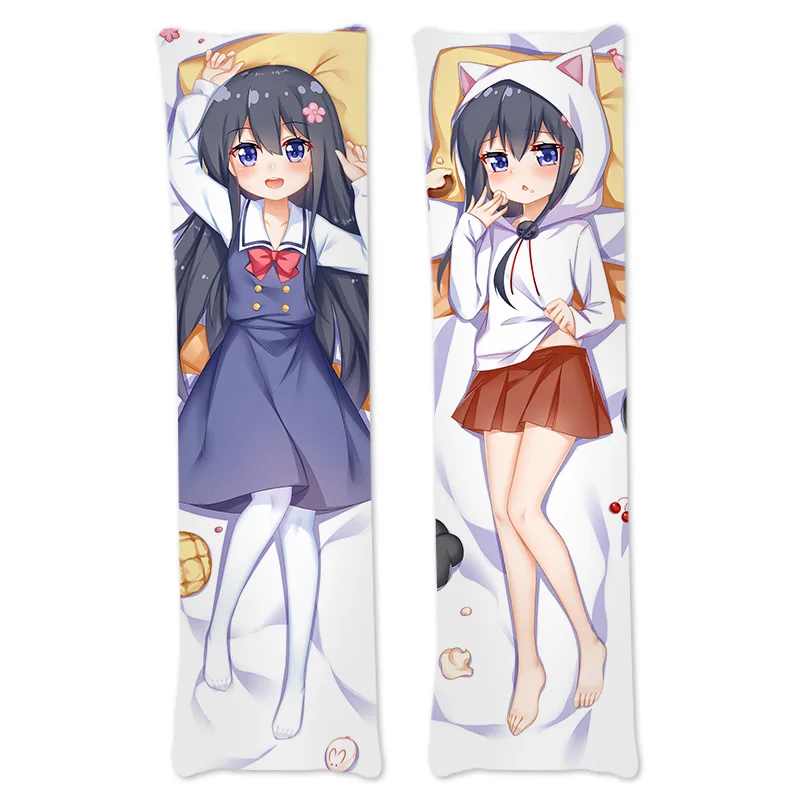 Anime Game Shirosaki Hana Watashi ni Tenshi ga Maiorita! Dakimakura Hugging Body Pillow Case Otaku Male Cushion Cover SM |