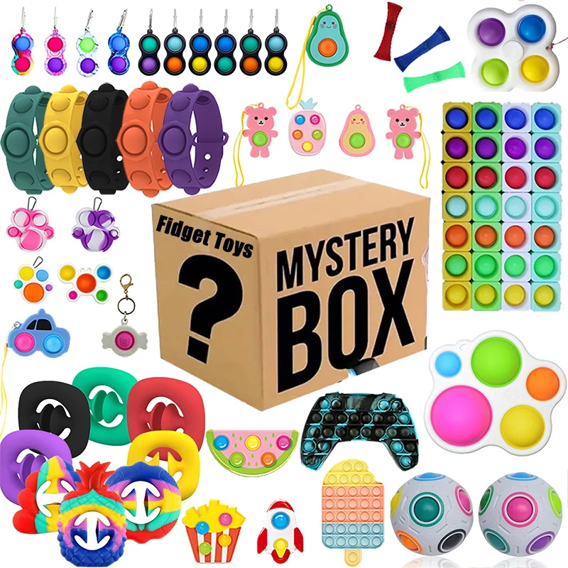 

Random 5-30pcs Fidget Toy Pack Mystery Box Surprise Gift Push Bubble Fidget Anti Stress Toy for Kids Adult 2022 Novelty Gift