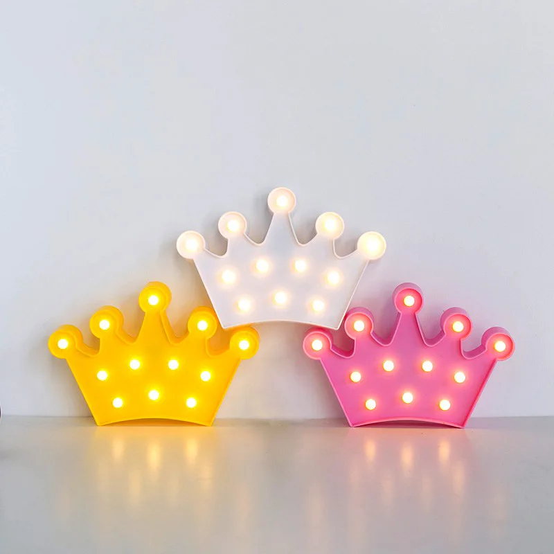 Креативный светодиодный ночник в форме короны декоративная лампа для дома