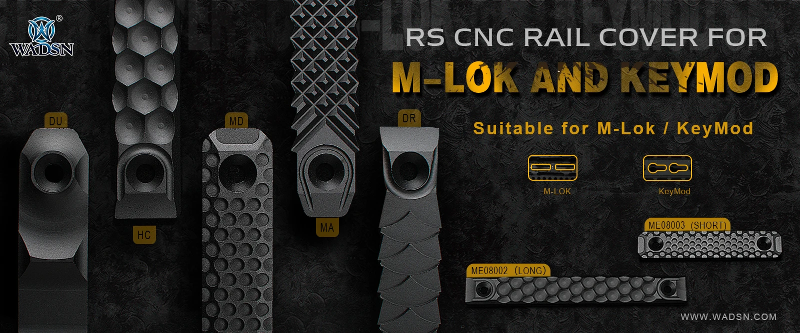 RS CNC поручень для M-lok и Keymod длинная и короткая версия Railscales WME08002 охотничье оружие аксессуары