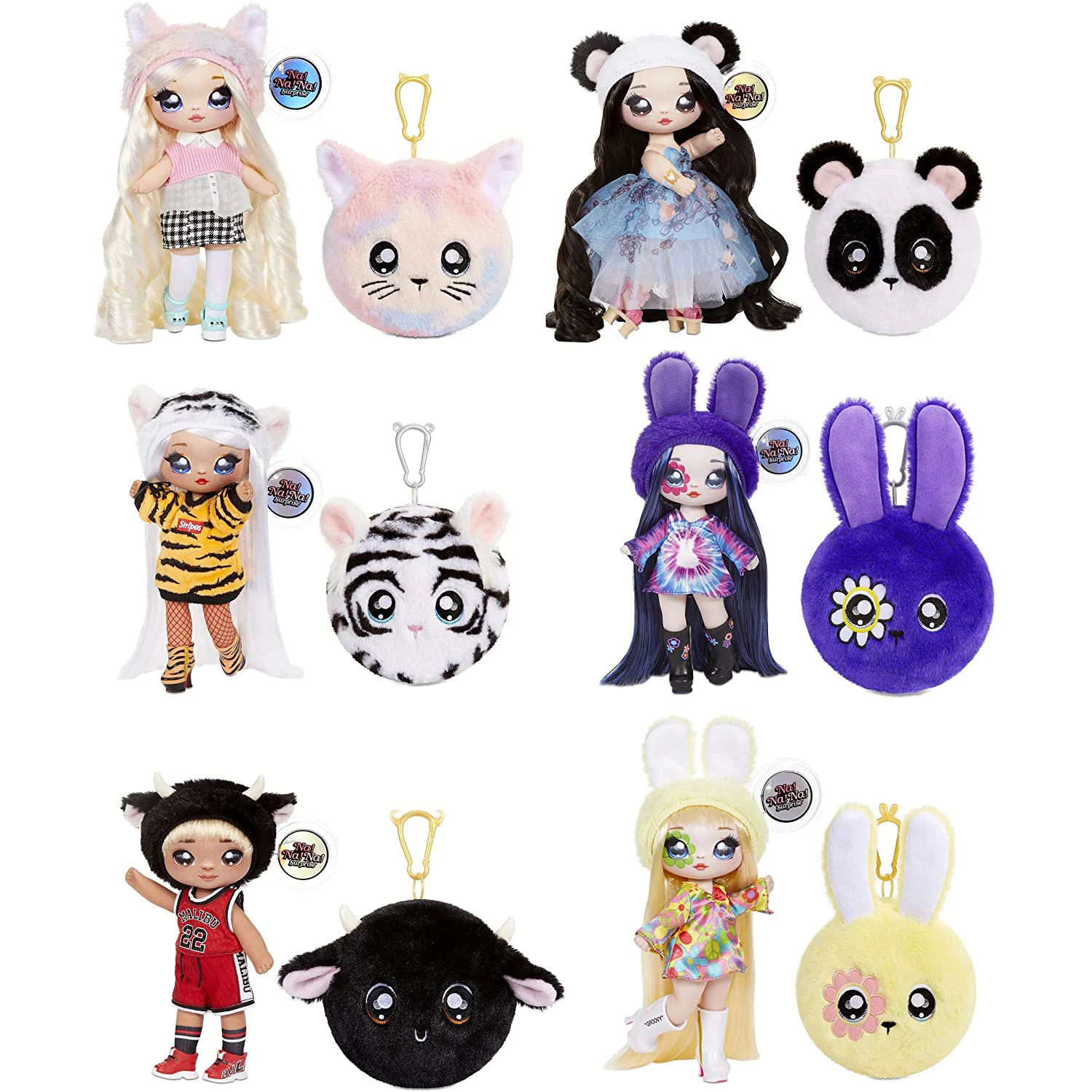 

6/PCS Lol Surprise Dolls MGA Entertainment Na! Na! Na! Surprise 2-In-1 Fashion Doll Plush Toys Cute Purse Series Suit Kids Toys