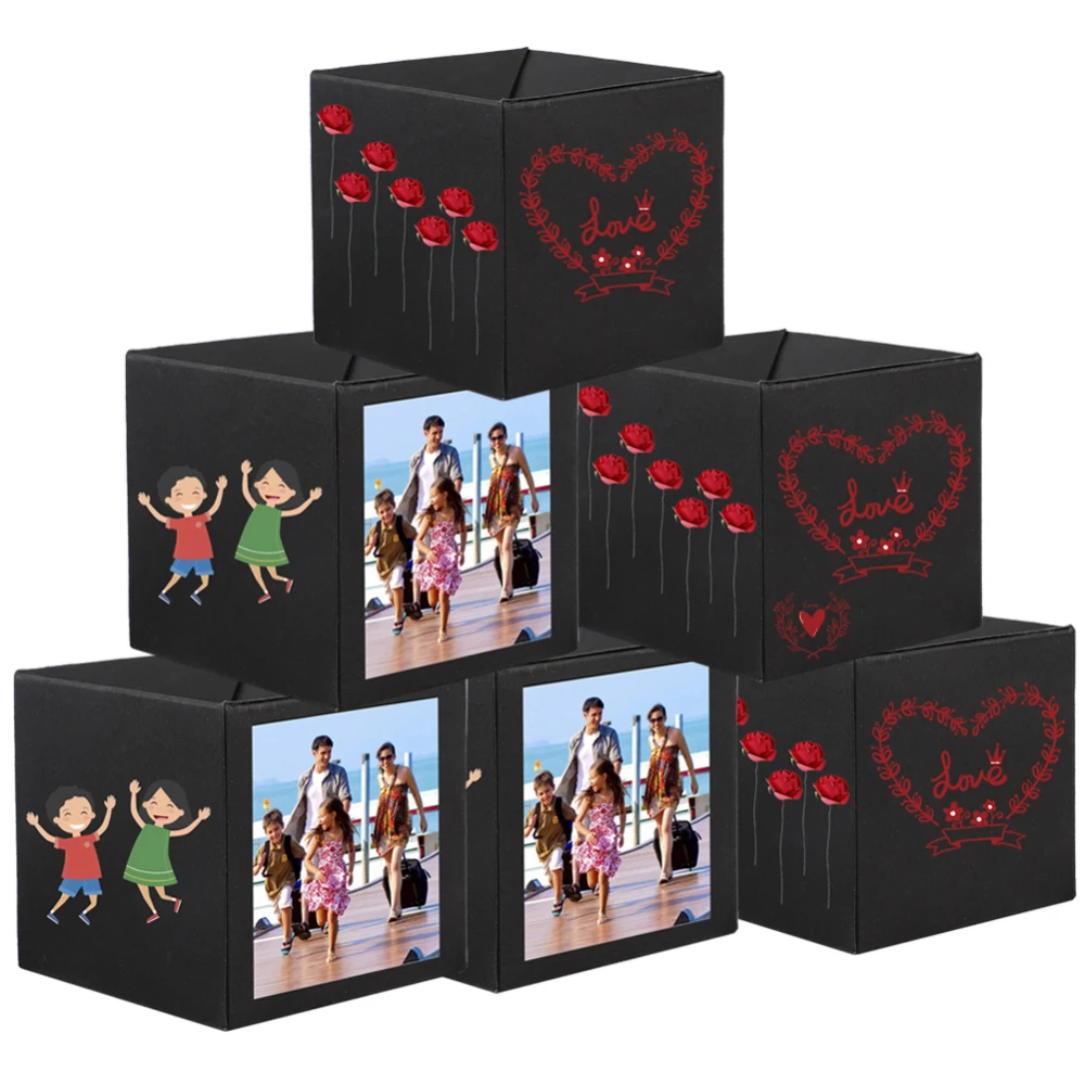 Удивительный взрыв пара прекрасная коробка любовь память Diy Фотоальбом юбилей