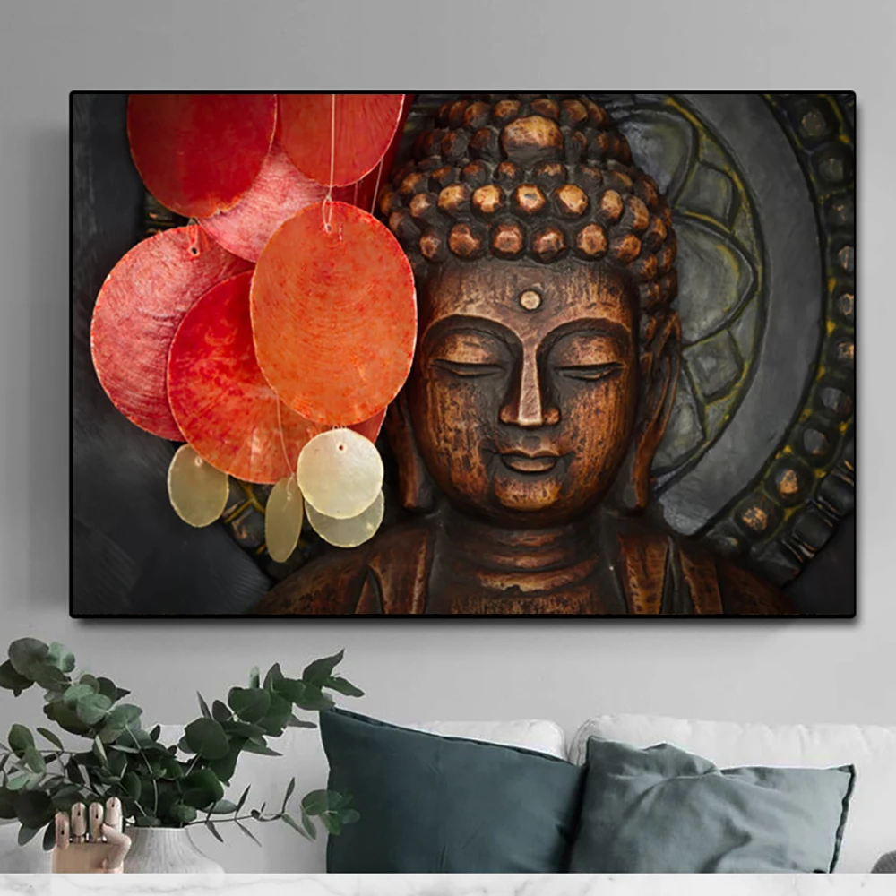 

Vivid Buddha Face Canvas Painting Wall Painting Poster and Print Wall Pictures For Living Room temple Office Home Decoration