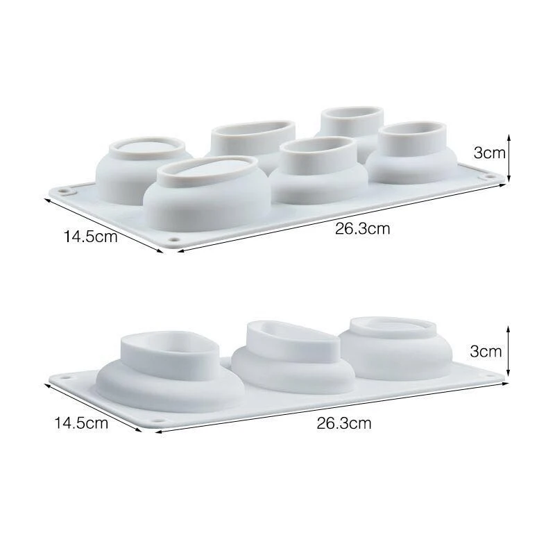 Круглый камень Форма силиконовая форма для выпечки в форме цветка штукатурка