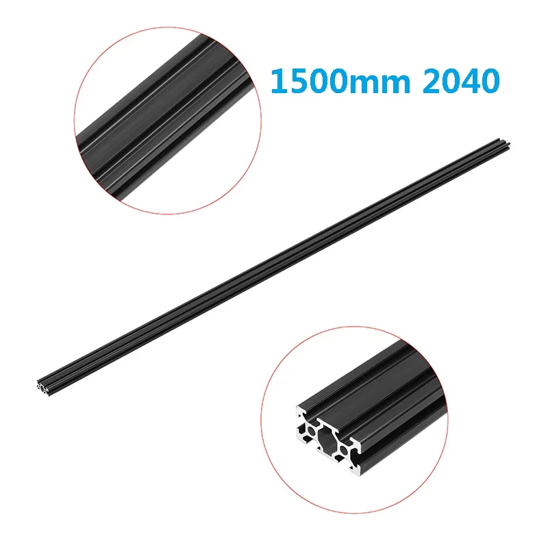 Черная анодированная рамка для экструзии алюминиевых профилей длиной 1500 мм с Т