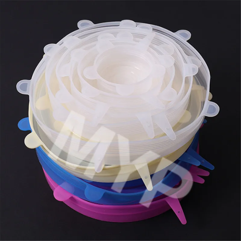 Пищевой силиконовый свежий чехол силиконовые растягивающиеся крышки