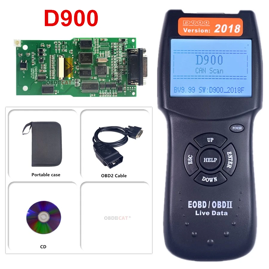 Factory Price!!! CAN Scan D900 OBD2 OBDII Canbus Live PCM Data Code Reader Scanner Auto EOBD Diagnostic Tool | Автомобили и