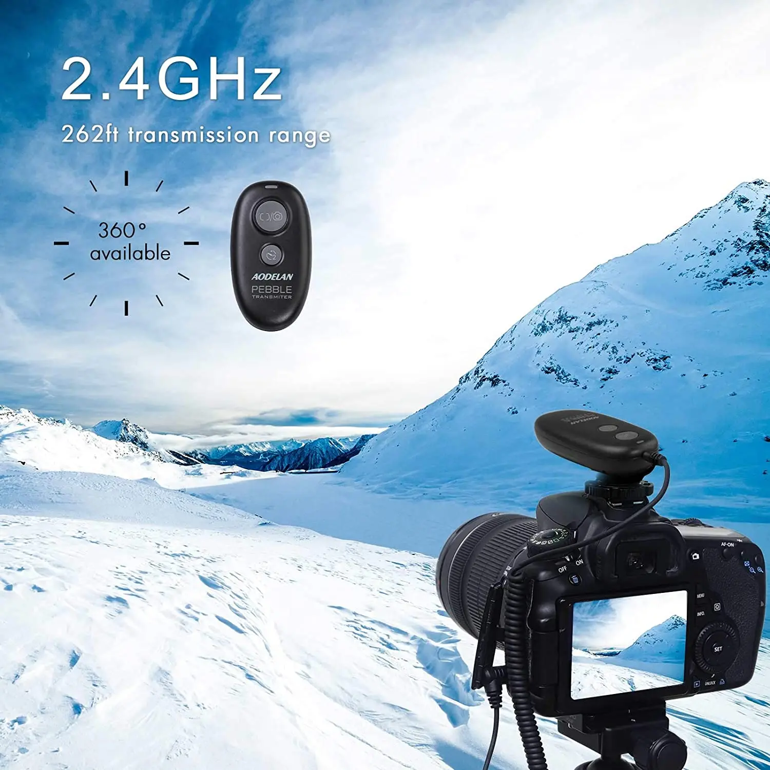 

60M Professional Camera Wireless Shutter Release Remote Control For Auto-focus, Single, continuous, delay, bulb shooting