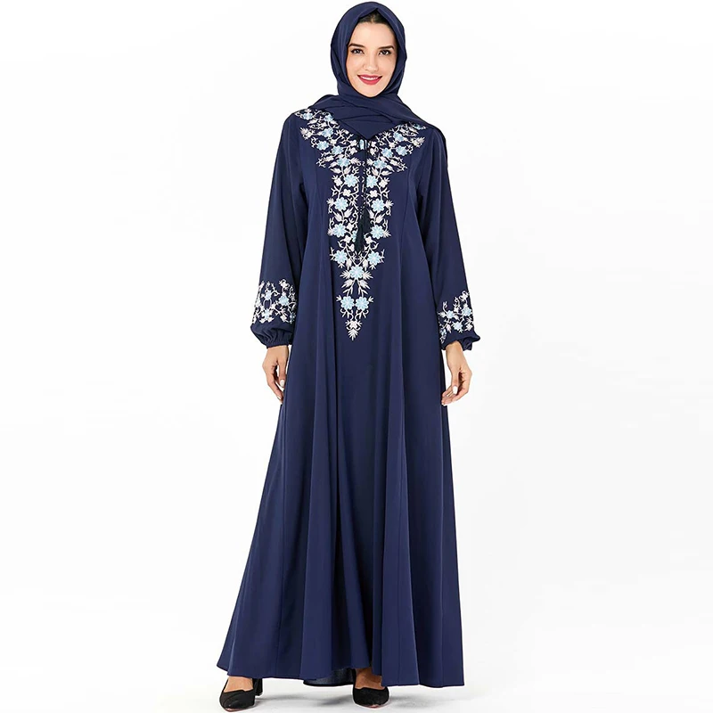 Новое мусульманское платье исламское турецкое модное вышитое кимоно Ближний