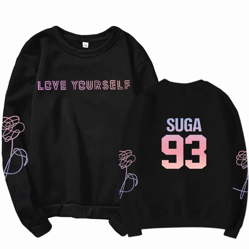 K pop Bangtan Sonyeondan толстовка с высоким воротником и длинным рукавом Jin Suga J Hope RM Jimin V