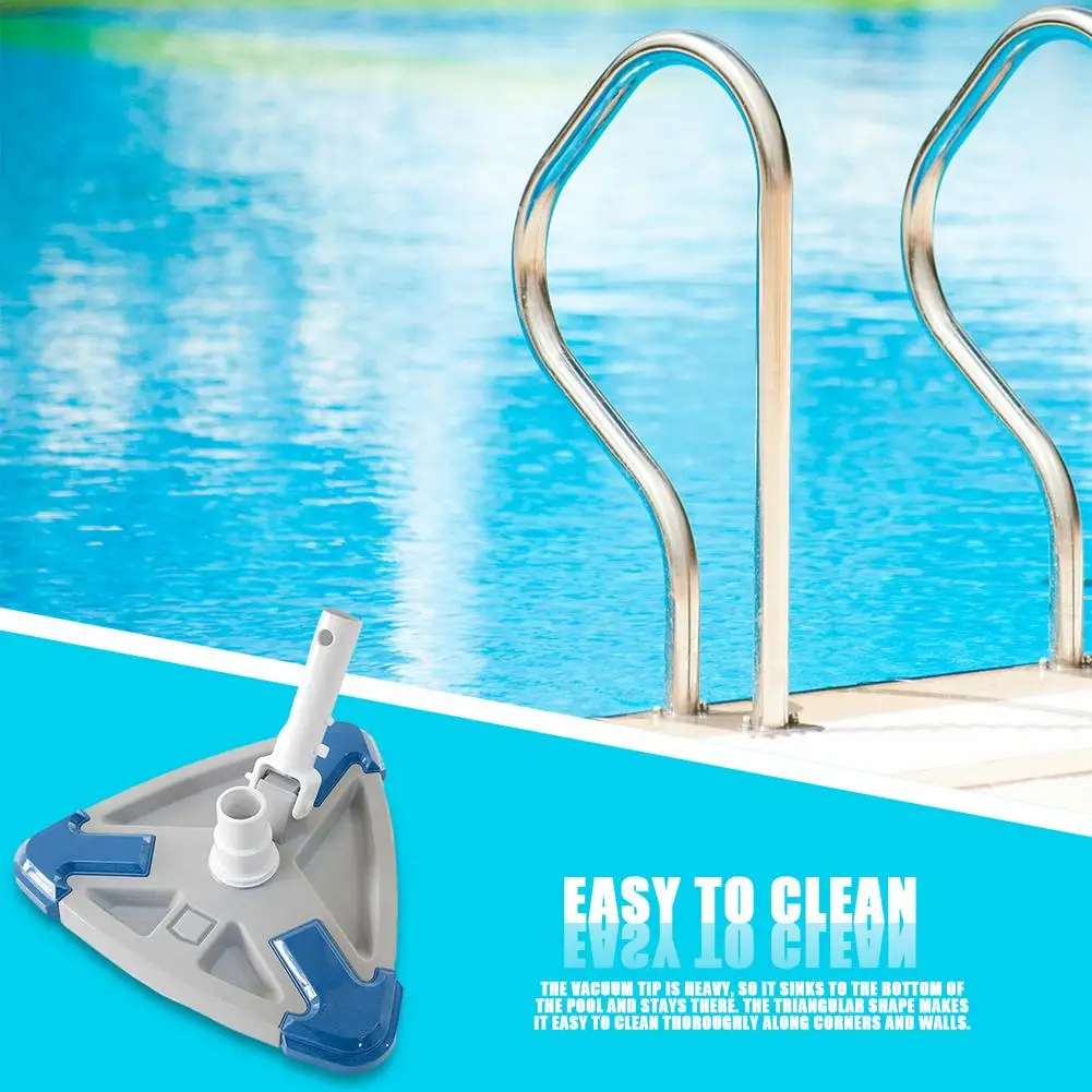 

Swimming Pool Cleaning Brush Triangle Type Manual Vacuum Tool Pool Bottom Cleaning Tools Brush Portable Pool Vacuum Cleaner