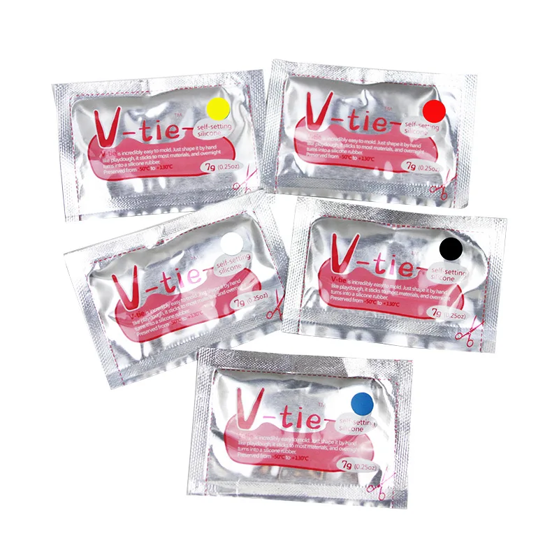 

5pcs V-tie and Heat-seal fix DIY Universal Colorful Digital Outdoor Tools for repair glue sugru 5 color Formugru liquid silicone