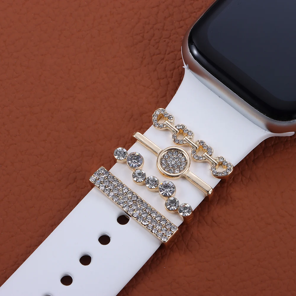 Металлические подвески декоративное кольцо для Apple Watch ремешок с алмазным