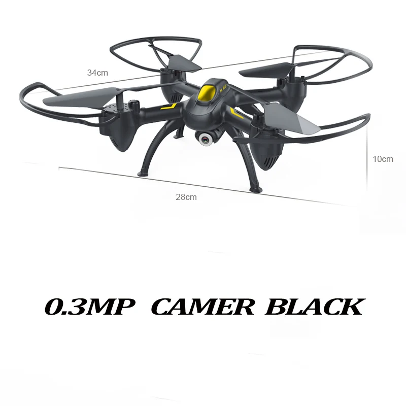 0.3MP camera-BLACK Дрон с камерой фиксированной высокого давления на дистанционном управлении, вертолет с 2,4 GHz 6-осевой Радиоуправляемый вертолет FPV электрические игрушки рождественские подарки - Цвет: 0.3MP camera-BLACK