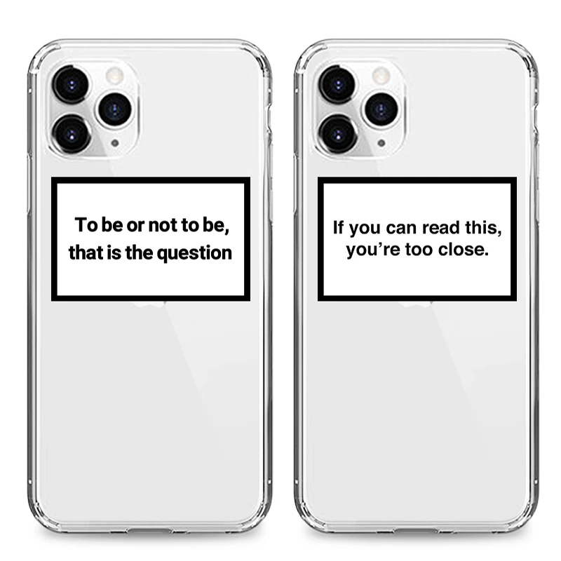 Funny Letters Phone Case for IPhone 7 8 11 12 13 Mini Plus Pro X XS MAX XR SE Cases Soft Silicone Fitted Back Accessories Covers