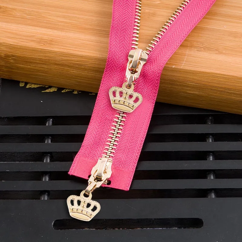 roseredgold120cm 1 шт. 85 см 120 см 5# Корона металлическая молния экологически чистое открытое пальто куртки застежки-молнии для шитья одежды молнии DIY ремесло KY964 - Цвет: roseredgold120cm