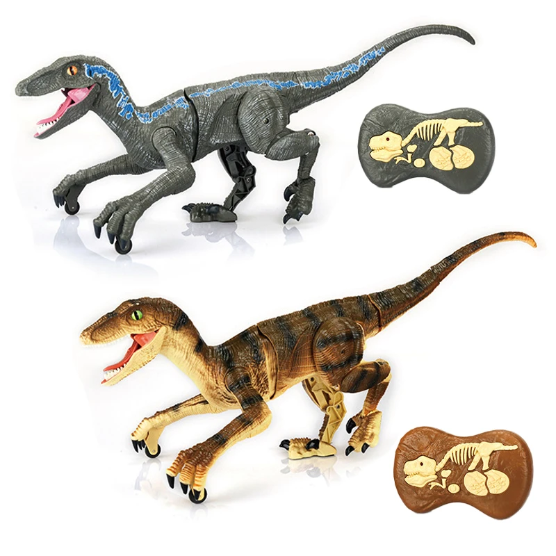 

RC Jurassic World Dinosaur Simulation Velociraptor t-rex Electric Sound Model Figurine Child's Toy Gift