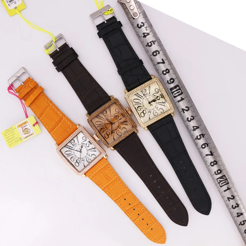 

Julius Women's Watch Real Leather Fashion Dress Ladies Wrist Female Clock Japan Quartz Rectangle Large Aracbic Numerals Box