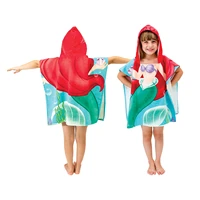 new children mermaid cute cartoon hooded cloak beach towel animal printed microfiber baby boys girls kids swimming bath towel