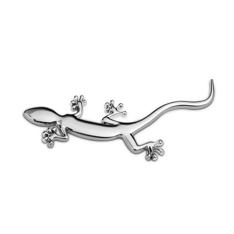 

2 pcs metal gecko car Styling stickers gecko decoration car stickers 3D stereo stickers creative tail label auto accessories