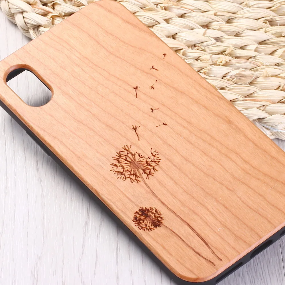 Чехол для iPhone 6 6S 6Plus 7 7Plus 8 8Plus XR X XS Max 11 Pro с гравировкой простые растения Одуванчик