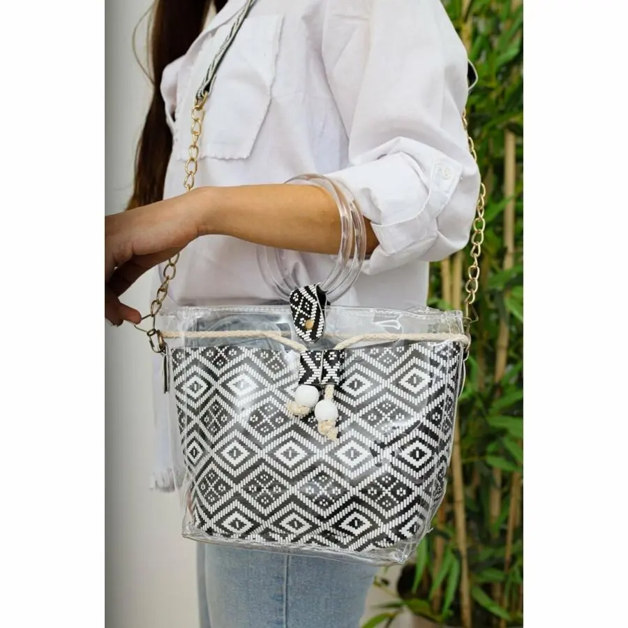 

Bags for Women 2021 Fashion LMOYA Transparent print hand and shoulder bag Woman Shoulder bag White Free Shipping