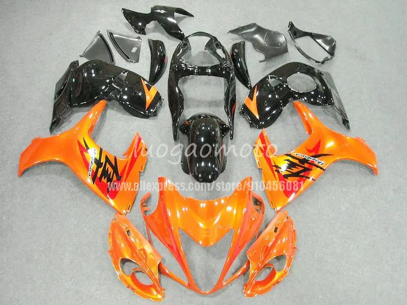 

Body kits For SUZUKI Hayabusa orange blk GSXR1300 08 09 10 11 12 13 14 15 GSXR 1300 2008 2009 2010 20112015 Fairing kit Bodyw