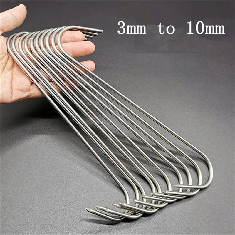 10 шт. куриное крыло кухня острые Крючки Нержавеющая сталь крюк для говядины
