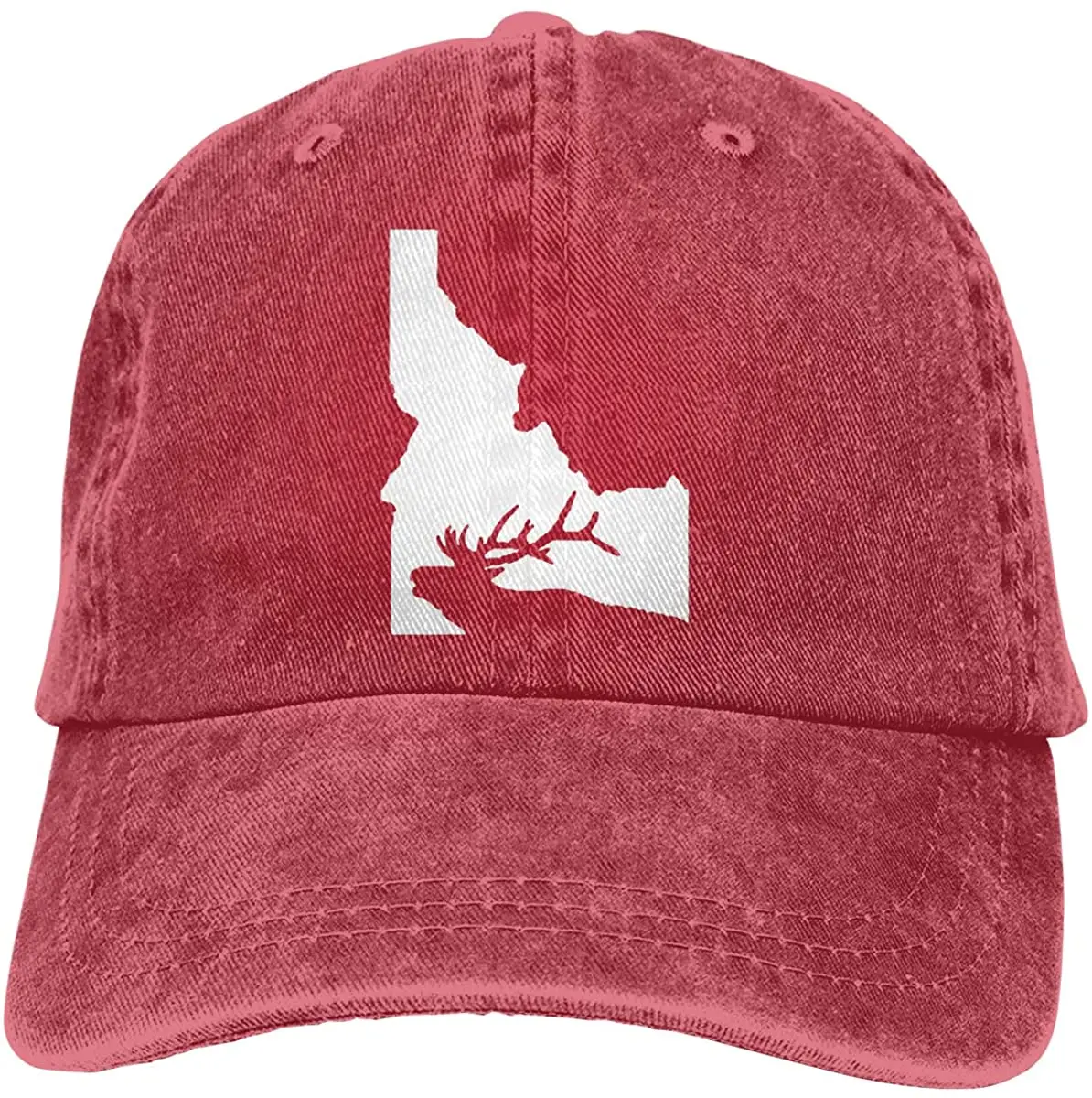 

Женская Мужская регулируемая бейсболка, низкопрофильная дизайнерская Снэпбэк Кепка с оленем из штата Айдахо