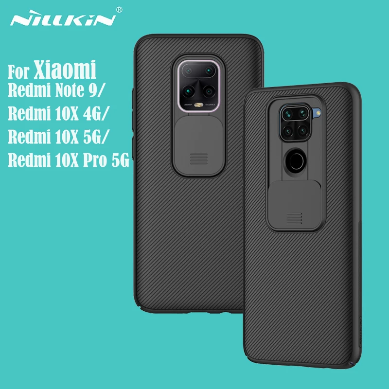 

For Xiaomi Redmi Note 9 Case Redmi 10X Pro 5G Cover NILLKIN CamShield Case Slide Camera protector Back Cover For Redmi 10X 5G 4G