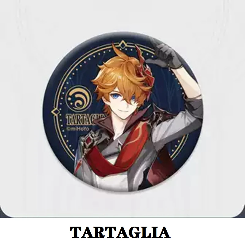 

Official Genuine Game Genshin Impact Cosplay Metal Badge Anime Accessories Project Tagtaglia Zhongli Props Cartoon Kids Toys