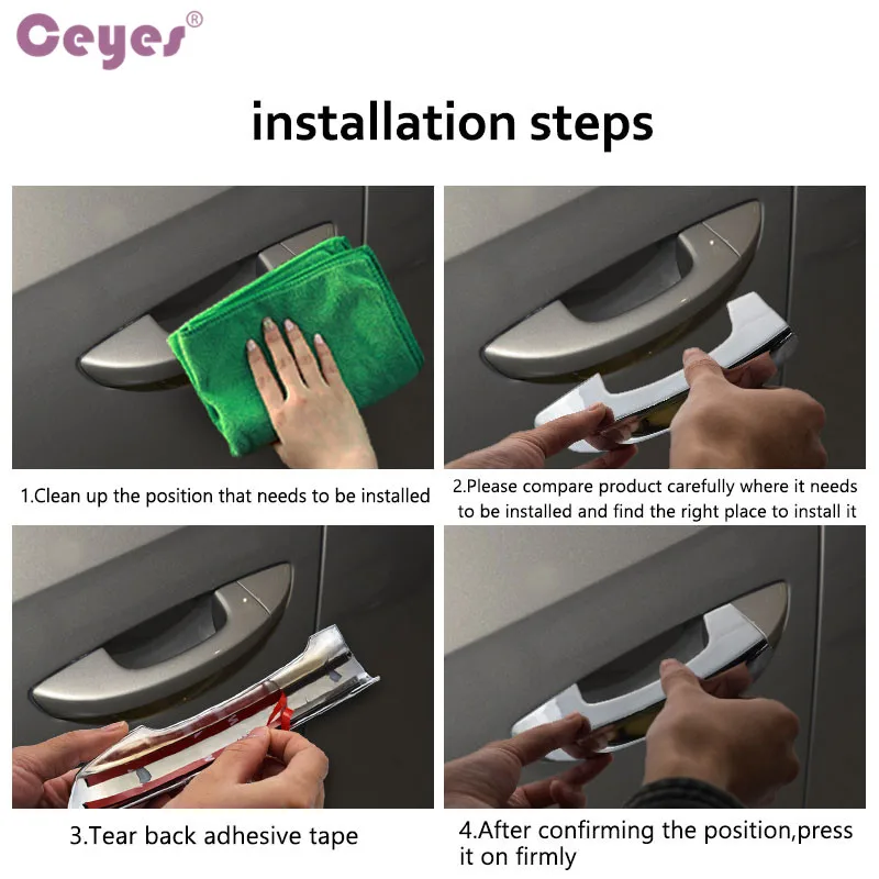 

Ceyes Decoration And Protective Car Styling Case For Skoda Superb 2010 2011 2012 For VW Golf 6 MK6 Silver Abs Door Handle Covers
