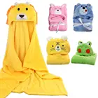 Всесезонная фланелевая детская накидка для мальчиков и девочек, фланелевое одеяло, банное полотенце, ветрозащитная накидка с капюшоном, пальто